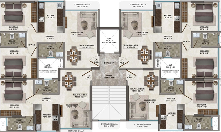 Floor Plan of Laxmi Sanskruti in Goregaon West, Mumbai - Image 32282