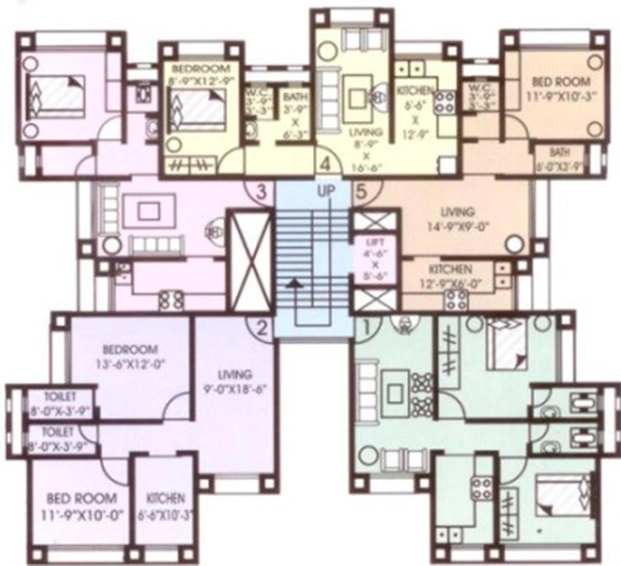 Floor Plan of Megaj Shiv Dhara in Kandivali West, Mumbai - Image 224190