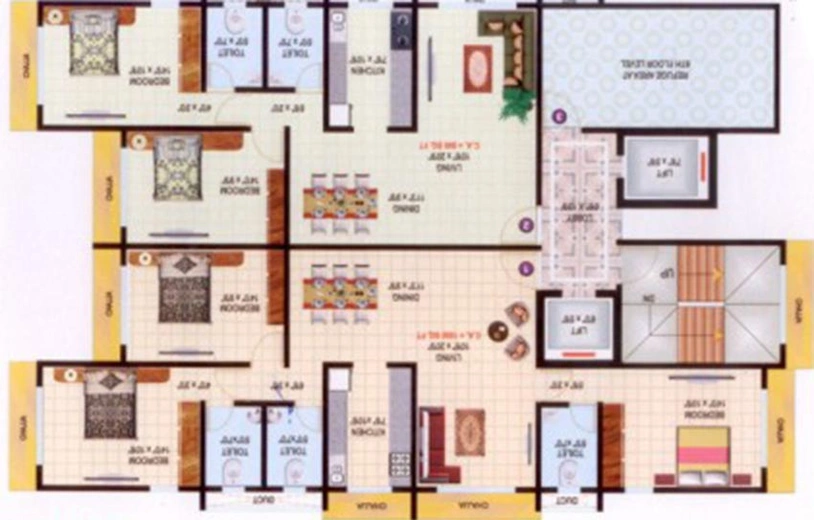 Floor Plan of Mega Shiv Hem in Santacruz West, Mumbai - Image 224196