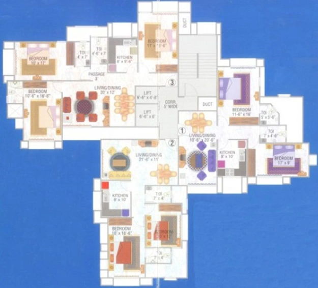 Floor Plan of Megaj Shiv Jyoti in Andheri West, Mumbai - Image 224205
