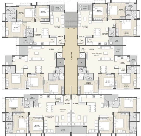 Floor Plan of Landmark Devsiddhi Fabula in Navrangpura, Ahmedabad - Image 129201