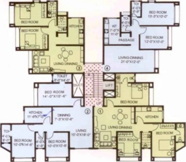 Floor Plan of Megaj Shiv Neri in Kandivali West, Mumbai - Image 224288