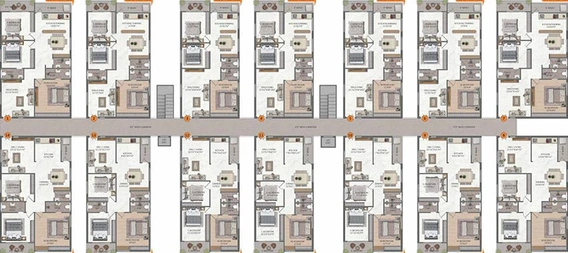 Floor Plan of SVNR The Breeze in Manchirevula, Hyderabad - Image 224299