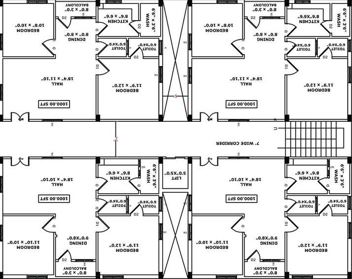 Floor Plan of Parkwood Signature in Miyapur, Hyderabad - Image 224385