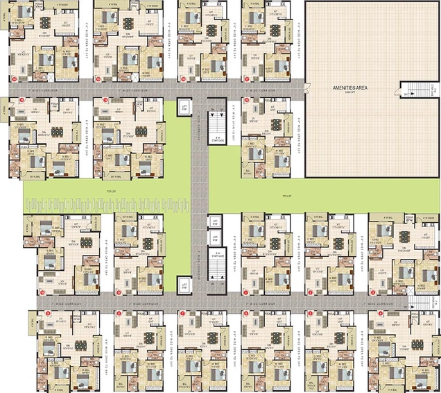 Floor Plan of Sri Vathsa Sky Heaven in Miyapur, Hyderabad - Image 224408