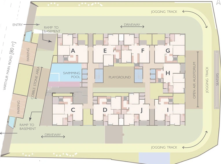 Master Plan of Upscale Golden Lotus in Varthur, Bangalore - Image 224533