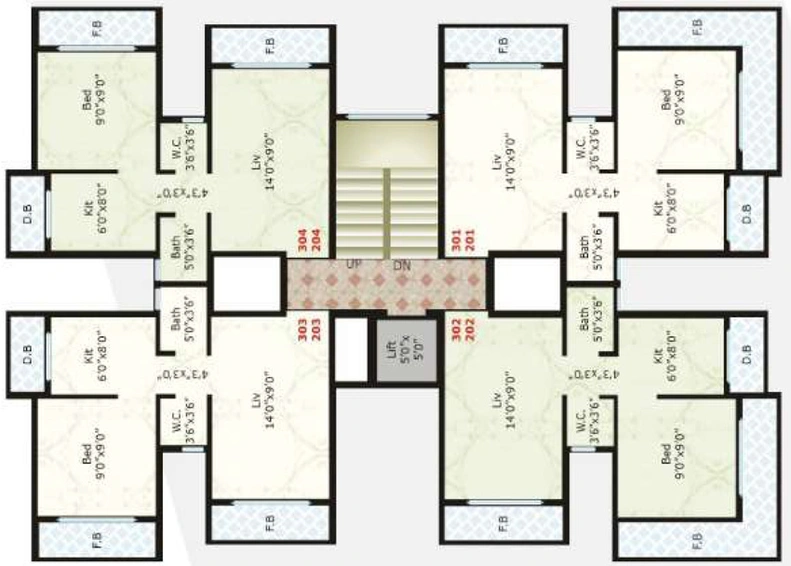 Floor Plan of Shreenathji Angel in Palghar West, Palghar - Image 224562