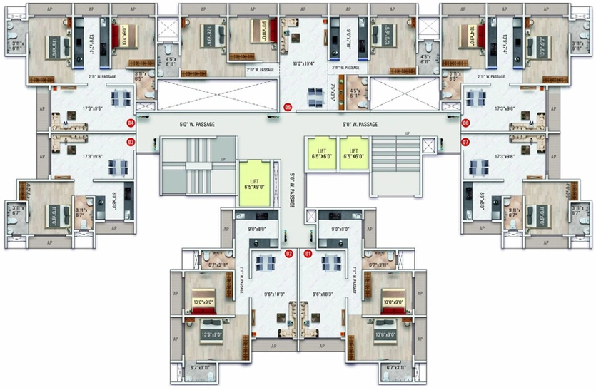 Floor Plan of Imperial Indrapuram in Vasai East, Palghar - Image 224603