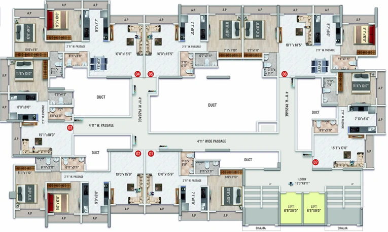 Floor Plan of Imperial Altamount in Nalasopara West, Palghar - Image 224619