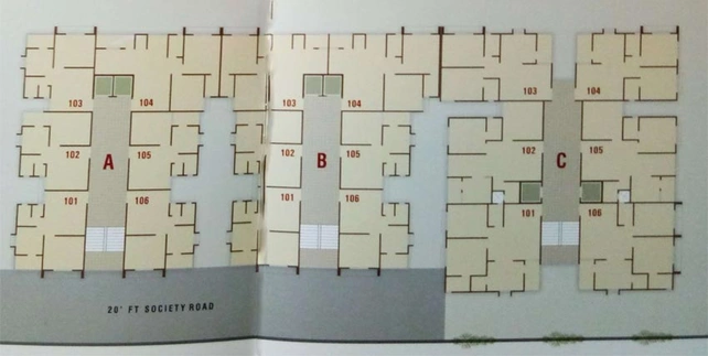 Master Plan of Shree Pratishtha Heights in Nava Naroda, Ahmedabad - Image 126728