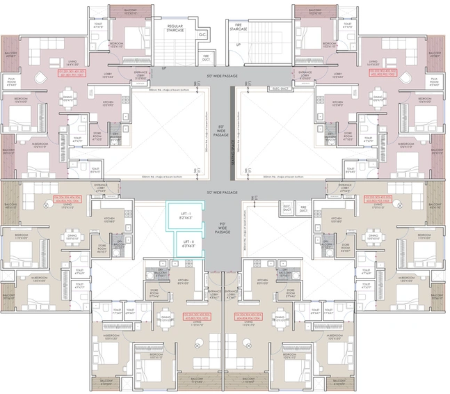 Floor Plan of Shankeshwar Pearl in Ravet, Pune - Image 224626