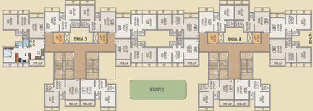 Floor Plan of Poonam Pallazo in Nalasopara West, Palghar - Image 224684
