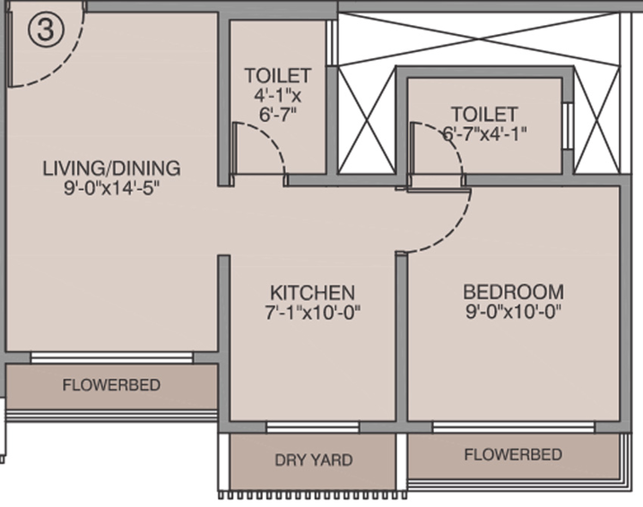 1 BHK Flat in Poonam Vista in Virar West, Palghar - Image 833650