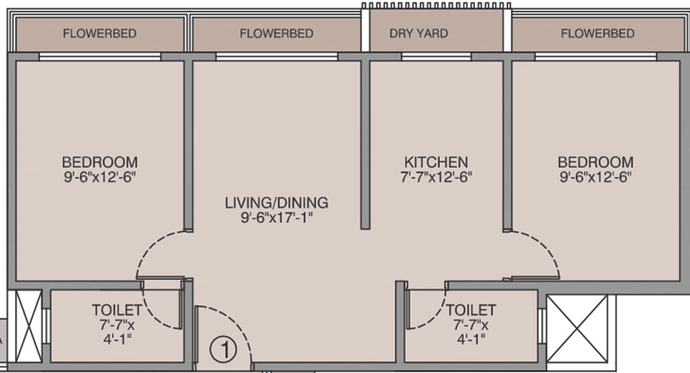 2 BHK Flat in Poonam Vista in Virar West, Palghar - Image 833651