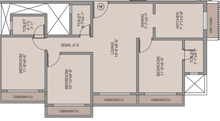 3 BHK Flat in Poonam Vista in Virar West, Palghar - Image 833652