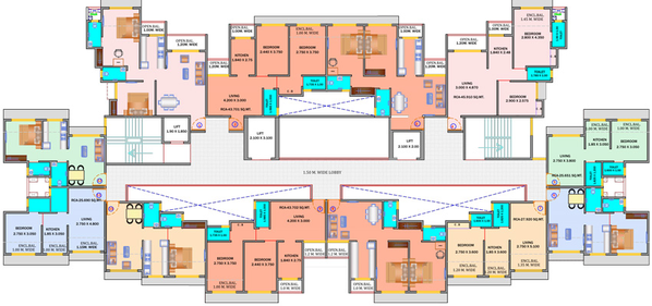 Floor Plan of Navkar Harmony in Naigaon East, Palghar - Image 224746
