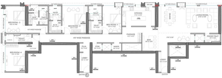 4 BHK Flat in DLH Signature in Bandra West, Mumbai - Image 833670