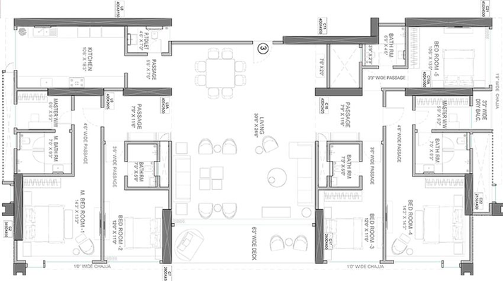 5 BHK Flat in DLH Signature in Bandra West, Mumbai - Image 833671