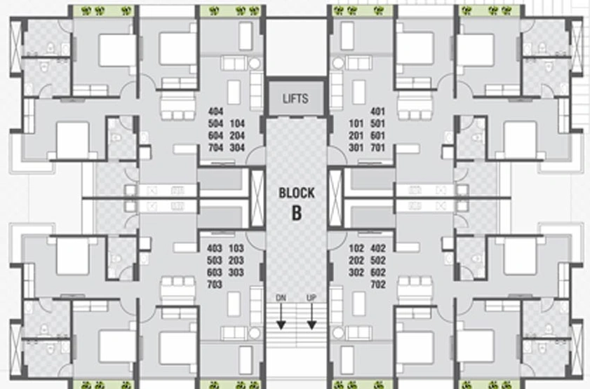 Floor Plan of Empire Pushpam in Thaltej, Ahmedabad - Image 127412