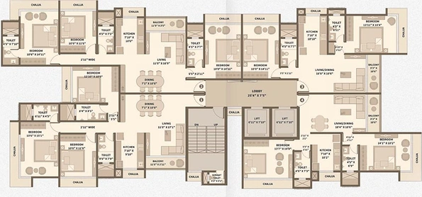 Floor Plan of Navkarmik Shiv Laj in Santacruz West, Mumbai - Image 224794