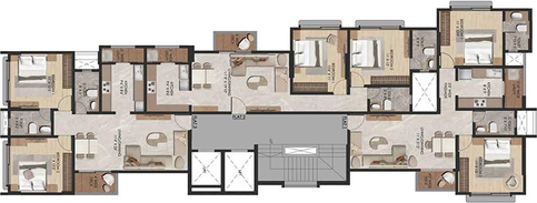Floor Plan of SKG 259 Park Crest in Khar West, Mumbai - Image 224810