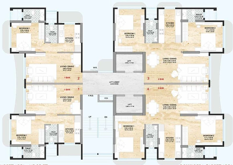 Floor Plan of Vayuputra Trident in Santacruz West, Mumbai - Image 224860