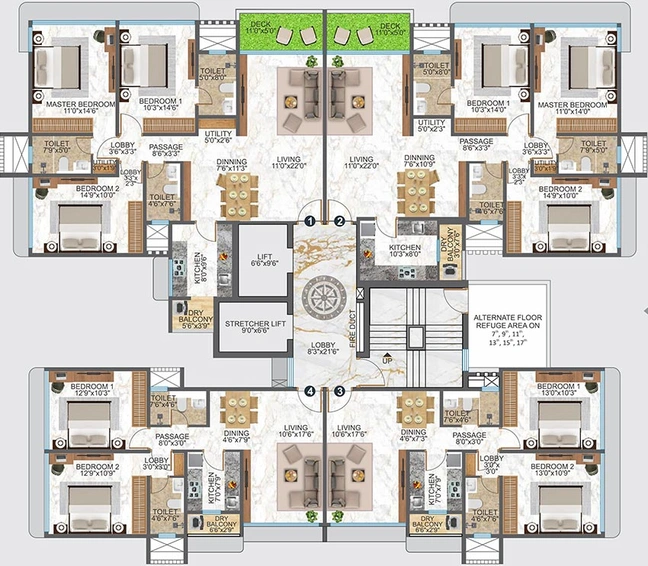 Floor Plan of Woodstock Gardens in Santacruz West, Mumbai - Image 224883