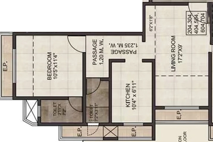 1 BHK Flat in Shree Saket in Thane West, Thane - Image 833726
