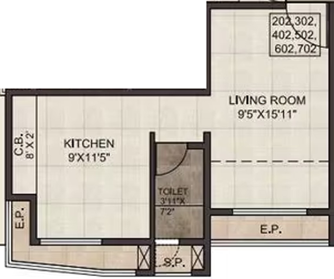 1 RK Flat in Shree Saket in Thane West, Thane - Image 833725
