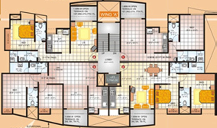 Floor Plan of Shree Drushti in Kasarvadavali, Thane - Image 224947