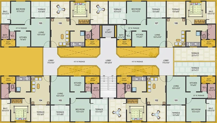 Floor Plan of Royal Taha Trends in Kondhwa, Pune - Image 224944