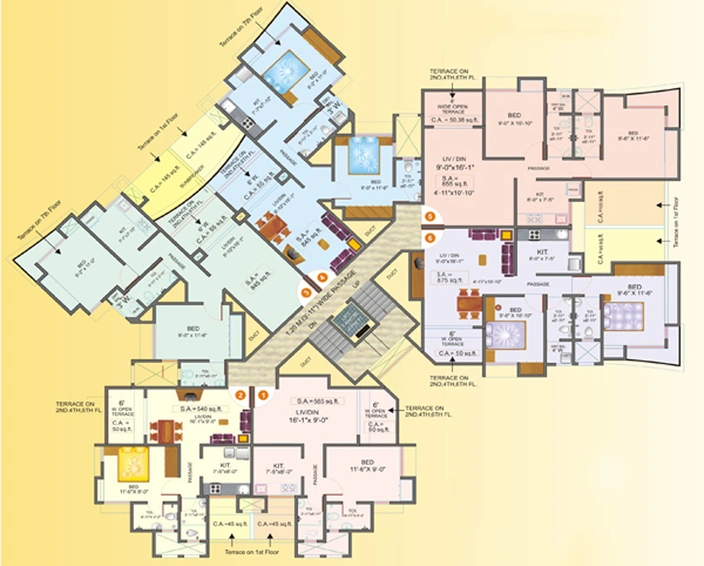 Floor Plan of Shree Srushti in Kasarvadavali, Thane - Image 224960