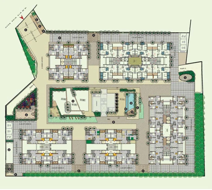 Master Plan of Sheetal Westpark Residency in Vastrapur, Ahmedabad - Image 127537