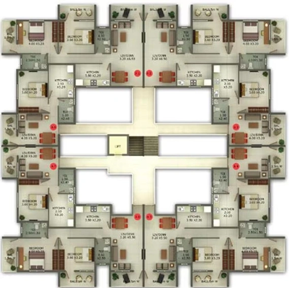 Floor Plan of Akar Harmony in Navelim, Goa - Image 225030
