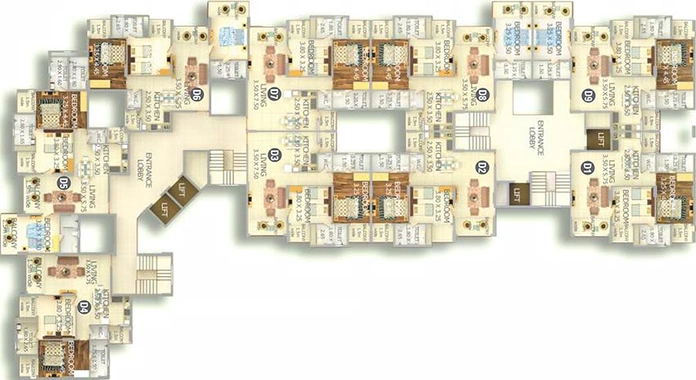 Floor Plan of Akar Heights in Sancoale, Goa - Image 225038