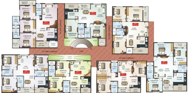 Floor Plan of Druva Daffodils in Varthur, Bangalore - Image 225069