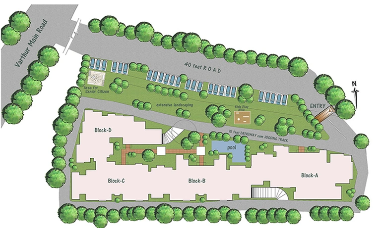 Master Plan of ND Laurel in Varthur, Bangalore - Image 225105
