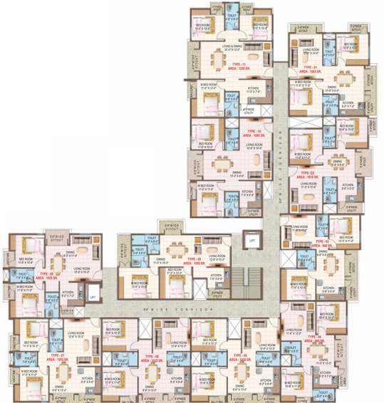 Floor Plan of Prominent Vistara in Varthur, Bangalore - Image 225113