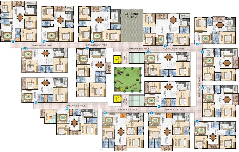 Floor Plan of Samruddhi Uplands in Varthur, Bangalore - Image 225120