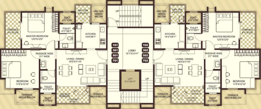 Floor Plan of Orchid Serenity in Baner, Pune - Image 225153