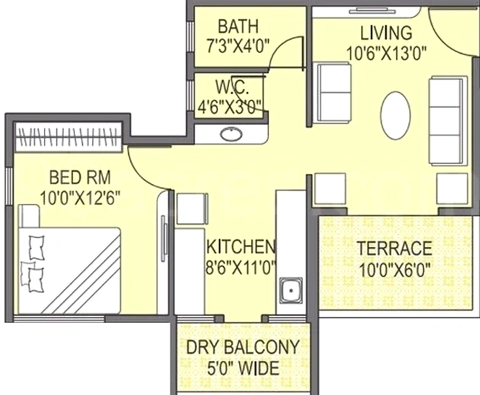 2 BHK Flat in KOS Kedar Abhinav Srushti in Varale, Pune - Image 833818