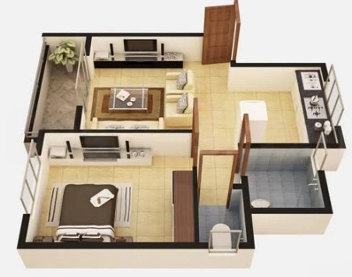 1 BHK Flat in Prakash Mangal Drishti in Daund, Pune - Image 833821
