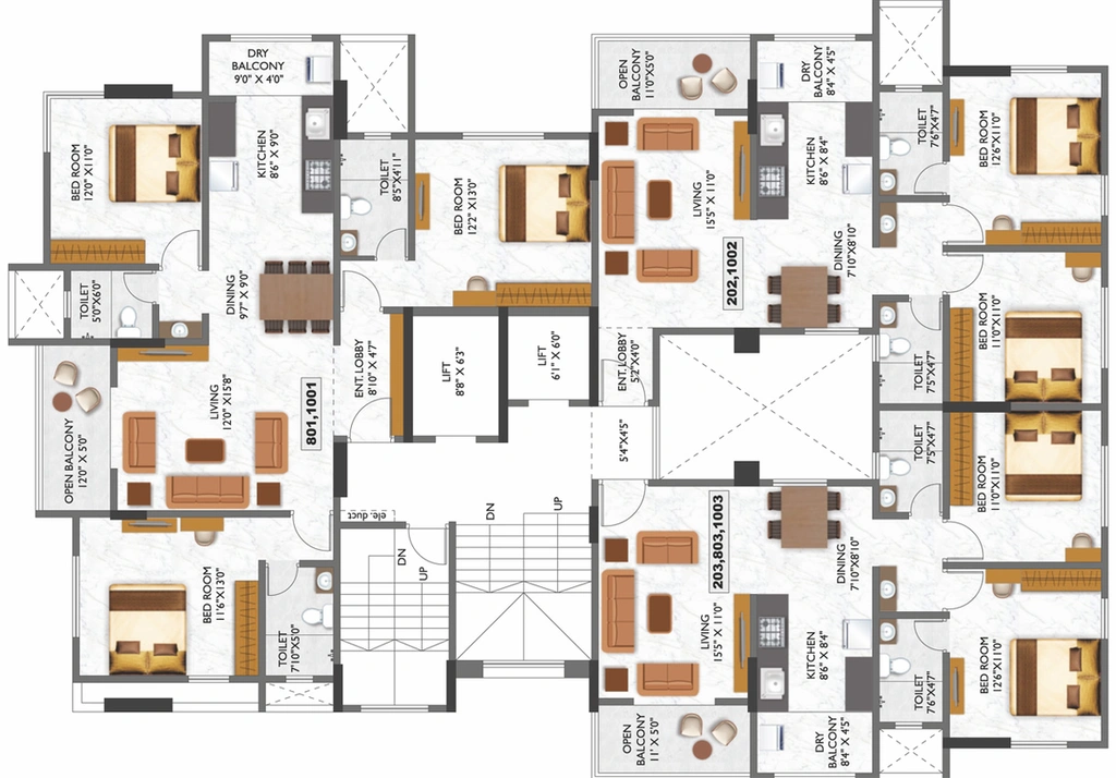Floor Plan of Kotibhaskar Adiyogi in Kothrud, Pune - Image 225237