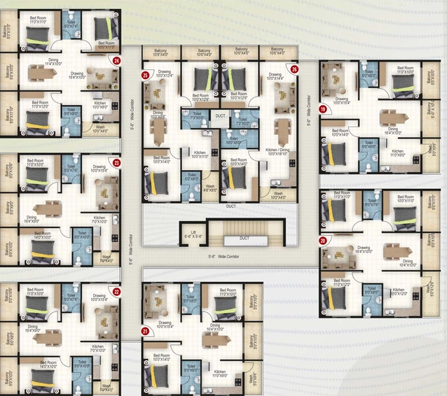 Floor Plan of BSS Sonestaa Melody in Varthur, Bangalore - Image 225306