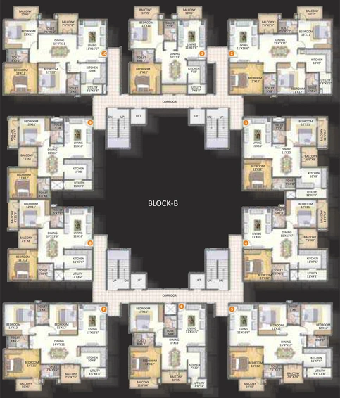 Floor Plan of SSVR Tridax in Varthur, Bangalore - Image 225323