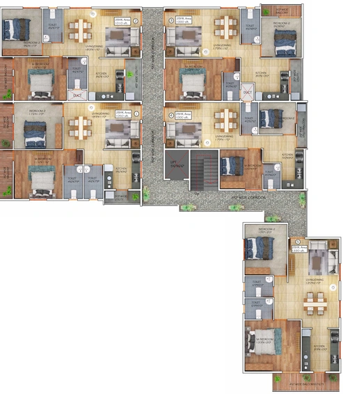 Floor Plan of Abhinaya Heights in Varthur, Bangalore - Image 225343