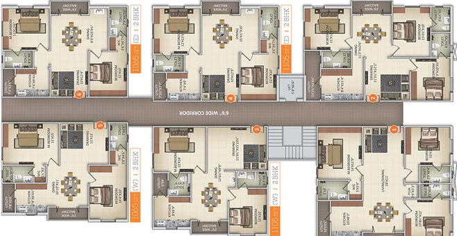 Floor Plan of Saanvee Platina in Bolarum, Hyderabad - Image 225385