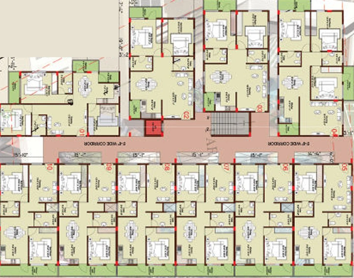 Floor Plan of Hatha Raaya Homes in Varthur, Bangalore - Image 225393