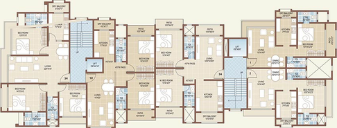 Floor Plan of DVNM Fressia 2 in Dahisar West, Mumbai - Image 253163
