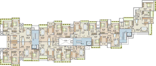 Floor Plan of DVNM Fressia 1 in Dahisar West, Mumbai - Image 253141